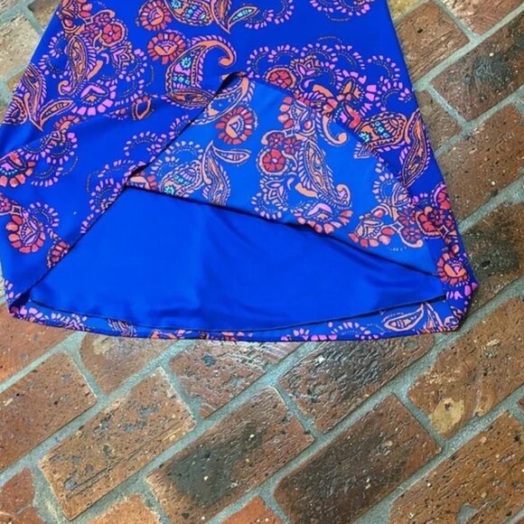 Everly Mock Neck Paisley Print Dress szM - Picture 8 of 11